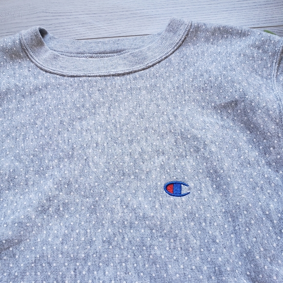 CHAMPION Crewneck Pullover grey w/ white C8 - Picture 3 of 7